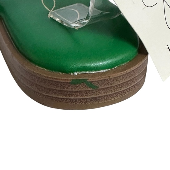 Joie Vida Green Strappy Sandals Women’s 8M Toe Loop Ankle Strap Flat 1” Heel NWT - Picture 7 of 9